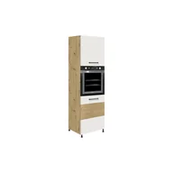 Szafki kuchenne - Szafka Dolna Wysoka Słupek Pod Zabudowę Piekarnika 60 cm 20D Infinity White Fadome Dąb Sonoma, Lux, h 10cm - miniaturka - grafika 1