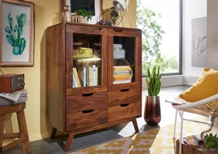 MALMO 2 Witryna #113 Palisander olejowany 90x40x110 cm - Witryny - miniaturka - grafika 1