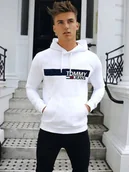 Bluzy męskie - ﻿Bluza Kangurka Tommy Hilfiger ocieplana męska Biała 2023 S - miniaturka - grafika 1