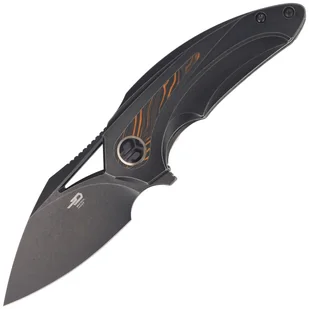 Nóż składany Bestech Nuke Black Titanium / Black Orange G10, Black Stonewashed M390 by Kombou (BT2107E) - Noże - miniaturka - grafika 1