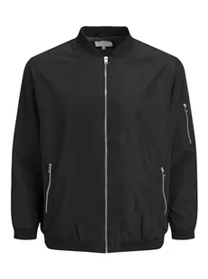 JACK & JONES kurtka męska bomber, czarny, 4Xl-6XL - Kurtki męskie - miniaturka - grafika 1