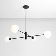 Lampy sufitowe - Aldex Homme lampa wisząca 4-punktowa czarna 1090PL_L1 - miniaturka - grafika 1