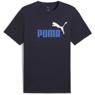 Koszulki sportowe męskie - Koszulka męska Puma ESS 2 Color No. 1 Logo Tee Rozmiar: L / Kolor: niebieski - miniaturka - grafika 1