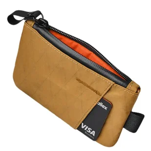 Portfel saszetka Alpaka Zip Cardholder brązowy - Nerki - miniaturka - grafika 1
