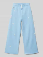 Spodnie i spodenki dla chłopców - Spodnie dresowe z kwiatowymi haftami - miniaturka - grafika 1