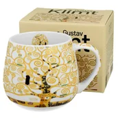 Kubki - Porcelanowy kubek baryłka Klimt Ecru Tree Of Life 430 ml - miniaturka - grafika 1