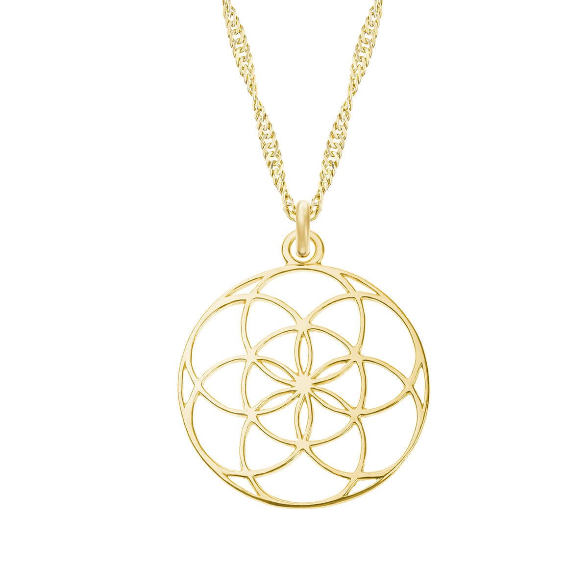 Naszyjnik srebrny pozłacany ażurowe koło