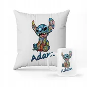 Gadżety dla niej i dla niego - ZESTAW PODUSZKA + KUBEK PREZENT DLA DZIECKA STICH STITCH STICZ + IMIĘ 17 - miniaturka - grafika 1
