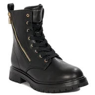 Botki damskie - Tommy Hilfiger Botki Damskie Czarne-36 - miniaturka - grafika 1