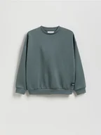 Bluzy dla chłopców - Reserved - Bluza oversize z nadrukiem - zielony - miniaturka - grafika 1