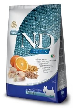 N&D Dog Ocean Codfish Spelt Oats Orange Adult Mini 2.5KG