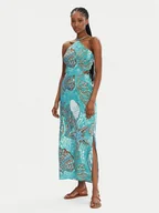 Sukienki - Seafolly Sukienka letnia La Mer 55423-DR Turkusowy Regular Fit - miniaturka - grafika 1