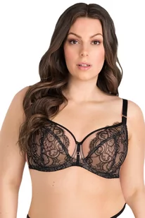 Biustonosz miękki na drutach K834 Gorsenia BLACK TO BLACK czarny  80E - Biustonosze - miniaturka - grafika 1