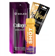 Balsamy i kremy do opalania - Soleo Collagen 3x15ml Przyspieszacz Opalania Z Kolagenem + Gratisy - miniaturka - grafika 1