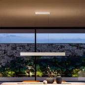 Lampy sufitowe - Linea Light Lampa wisząca Satori, możliwość ściemniania, biały / opal, salon / jadalnia, aluminium - miniaturka - grafika 1