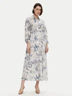 Sukienki - Fracomina Sukienka koszulowa FJ25SD3004W621N4 Niebieski Regular Fit - miniaturka - grafika 1