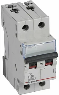 Legrand WYŁĄCZNIK NADPRĄDOWY S 312 2P B 50A 10000A SERII TX3 404117 - Bezpieczniki elektryczne - miniaturka - grafika 1