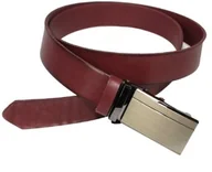 Paski - Pasek Męski Skórzany Arucce (PL) Skóra Licowa EXTRA 35 mm BURACZKOWY Gładki Klamra Samozaciskowa SREBRNA 8 - miniaturka - grafika 1