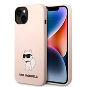 Etui i futerały do telefonów - Karl Lagerfeld Etui do iPhone 14 Plus 6,7" hardcase różowy/pink Silicone Choupette - miniaturka - grafika 1