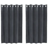 Zasłony - Zasłony vidaXL Jasnoszare Poliester 140 x 140 cm Trwałe - miniaturka - grafika 1