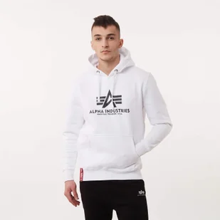 Alpha Industries BASIC HOODY WHITE - Bluzy męskie - miniaturka - grafika 1