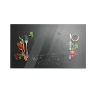 Deski do krojenia - Szklana deska do krojenia HOMEPRINT Czarny nakryty stół 60x52 cm - miniaturka - grafika 1