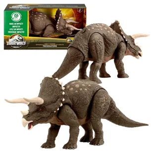 Jurassic World Triceratops Obrońca Środowiska Figurka Dinozaur Eko 43 cm - Figurki dla dzieci - miniaturka - grafika 1