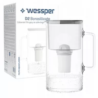 Dzbanki filtrujące - Wessper AquaClassic Crystalline 2,5L Czarny szklany dzbanek filtrujący - miniaturka - grafika 1