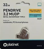 Pendrive - Pendrive Platinet PLATINET PENDRIVE USB 3.2 + USB-C 32GB METAL UDP WATERPROOF [45970] - miniaturka - grafika 1
