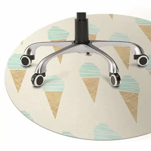 Mata pod fotel biurowy Lodowy wzór fi100 cm - Podnóżki, podpórki, podkładki - miniaturka - grafika 1