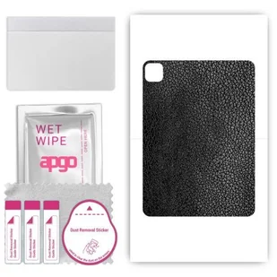 folia naklejka skórka strukturalna na TYŁ do Apple iPad Pro 11 2022 - Skóra Czarna - apgo SKINS - Akcesoria do tabletów i e-booków - miniaturka - grafika 1