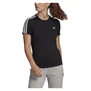 Koszulki i topy damskie - Koszulka damska adidas Essentials Slim T-Shirt czarna GL0784 - grafika 1