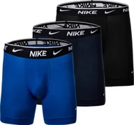 Majtki męskie - Bokserki męskie NIKE, 3-pak - Bokserki, bawełna stretch, jednolity kolor niebieski/czarny S - miniaturka - grafika 1