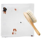 Szczotki do włosów dla dzieci - Miękka szczotka dla niemowląt z koziego włosia + myjka Pieski Cavaliery, Lullalove - miniaturka - grafika 1