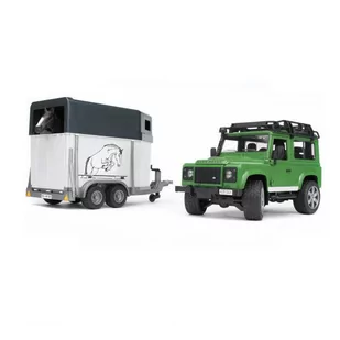 Samochód terenowy Land Rover z przyczepką i konikiem - Samochody i pojazdy dla dzieci - miniaturka - grafika 1