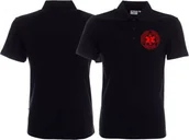 Odzież robocza - Promostars LPP - Koszulka Polo ratownicza czarna męska - nadruk FLUO przód - miniaturka - grafika 1