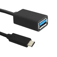 Kable komputerowe i do monitorów - Qoltec Kabel 50421 czarny 0,25 m - miniaturka - grafika 1