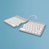 Klawiatury - R-Go Tools Ergonomiczna R-Go Split Break klawiatura, z oprogramowaniem do robienia przerw, QWERTZ_DE, Bluetooth, biał - miniaturka - grafika 1