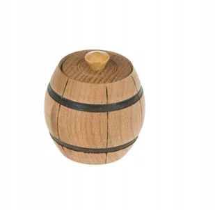 DREWNIANY pojemnik na przybrawy MINI BECZKA BUK K - Pojemniki kuchenne - miniaturka - grafika 1