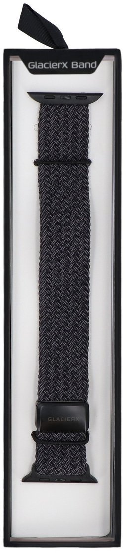 GlacierX Braided Magnetic Buckle Black do Apple Watch 42/44/45/49mm Czarny Grafit
