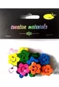 Zabawki kreatywne - Guziki drewniane kolorowe kwiatki - miniaturka - grafika 1