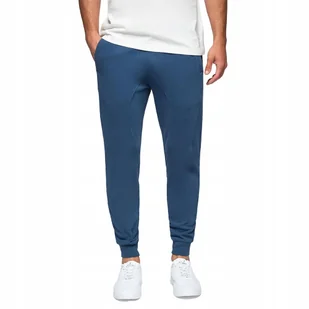 Spodnie męskie dresowe typu jogger - granatowe V4 OM-PABS-0173 XXL - Dresy męskie - miniaturka - grafika 1