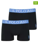 Majtki męskie - U.S. Polo Assn. Bokserki (2 pary) w kolorze czarnym - miniaturka - grafika 1