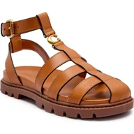 Sandały damskie - Coach Skórzane sandały CAR69 - miniaturka - grafika 1