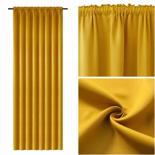 Zasłona BLACKOUT 140x250 gotowa na taśmie jednolita dekoracyjna EDOARDO - Zasłony - miniaturka - grafika 1