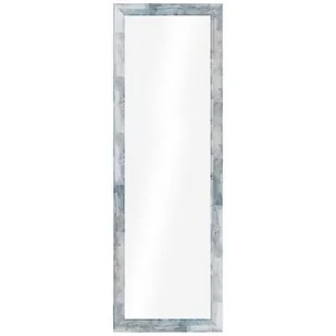 Styler Lahti lustro prostokątne 127x47 cm rama drewniane szaro-niebieskie klepki mat LU-01266 - Lustra - miniaturka - grafika 1