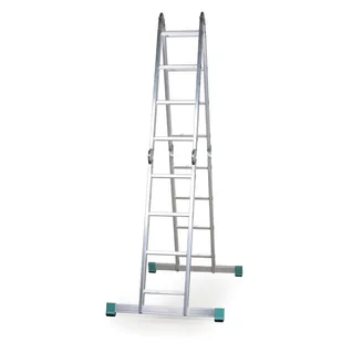 ALVE Aluminiowa uniwersalna drabina przegubowa FORTE, 4x4 szczebli, długość 4,76 m 558017 - Drabiny - miniaturka - grafika 1