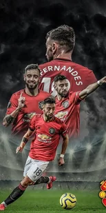 PODKŁADKA POD MYSZ Nadruk 22x18cm Manchester United Bruno Fernandes Prezent - Podkładki pod mysz - miniaturka - grafika 1