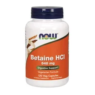 Witaminy i minerały - Now Foods NOW Betaine HCL 648mg 120vegcaps - miniaturka - grafika 1