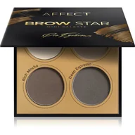 Akcesoria i kosmetyki do stylizacji brwi - Affect Brow Star Mini paleta cieni prasowanych do brwi - miniaturka - grafika 1